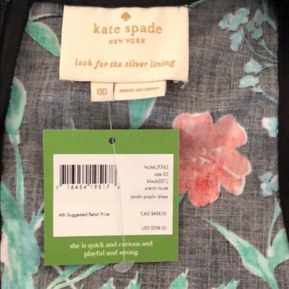 Kate Spade Jardin Hummingbird Dress - Picture 5 of 5